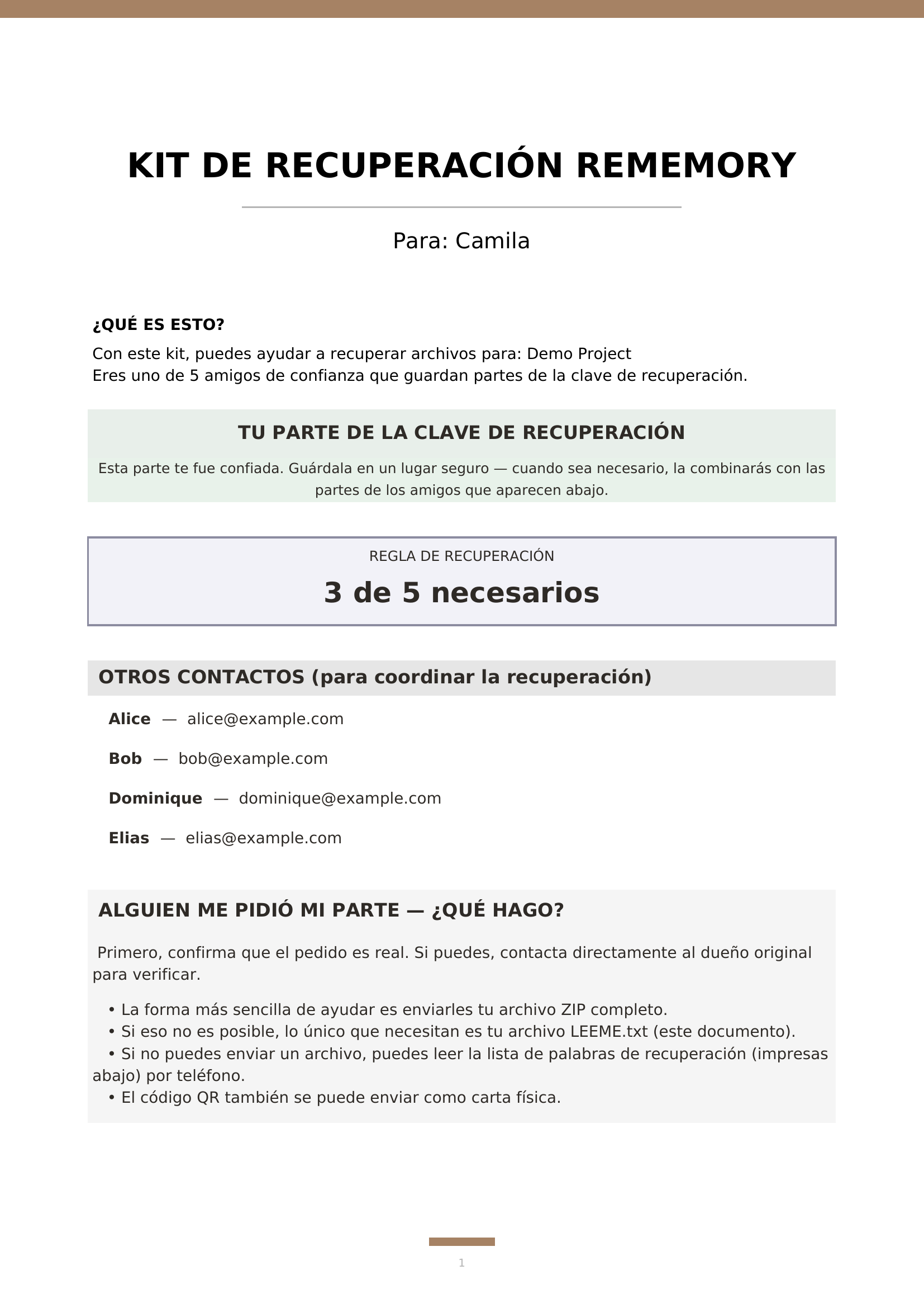 recover.pdf opened in Spanish